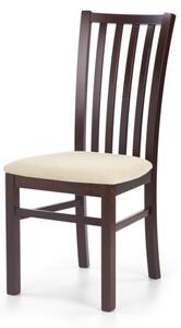 Jedálenská stolička HILMAR7, 44x96x43, tmavý orech/torent béžová