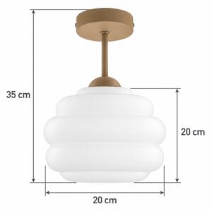 BRILAGI - LED Prisadený luster RETRO GLASS 1xE27/60W/230V pr. 20 cm béžová/biela