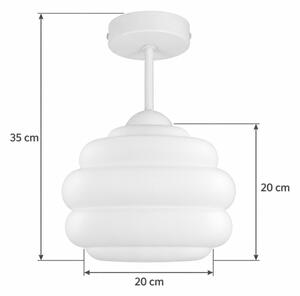 BRILAGI - LED Prisadený luster RETRO GLASS 1xE27/60W/230V pr. 20 cm biela