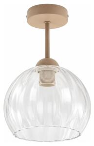 BRILAGI - LED Prisadený luster RETRO GLASS 1xE27/60W/230V pr. 25 cm béžová/číra