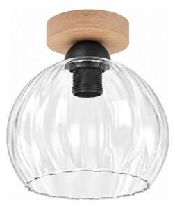 BRILAGI - LED stropné svietidlo RETRO GLASS 1xE27/60W/230V pr. 25 cm dub/priehľadné