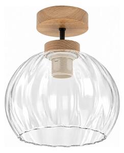 BRILAGI - LED Prisadený luster RETRO GLASS 1xE27/60W/230V pr. 25 cm dub/číre