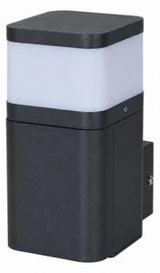 BRILAGI - Vonkajšia nástenná lampa so zásuvkou SCHUKO PILLAR 1xG9/11W/230V IP44 čierna