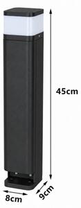 BRILAGI - Vonkajšie svietidlo s 2 zásuvkami SCHUKO PILLAR 1xG9/11W/230V IP44 čierne