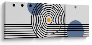 Obraz - Minimalistická abstrakcia N⁰1 (s hodinami) (90x30 cm)
