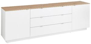 NÍZKA KOMODA, biela, dub artisan, 240/77/44 cm MID.YOU - Komody, Online Only