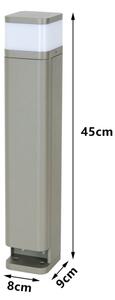 BRILAGI - Vonkajšie svietidlo s 2 zásuvkami SCHUKO PILLAR 1xG9/11W/230V IP44 sivá