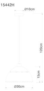 Globo 15442H - Luster na lanku REX 1xE27/60W/230V