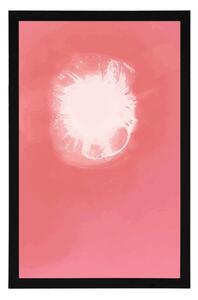Plagát ružovo-biela abstrakcia - 20x30 black