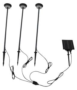 Lindby - Lyris Lampa so solárnym článkom w/Pozemný hrot 3 pcs. Čierna