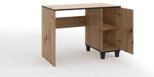 Písací stôl PHILIPE, 100x75x56, dub artisan/čierna