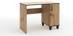 Písací stôl PHILIPE, 100x75x56, dub artisan/čierna