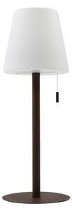 Lindby - Azalea LED Prenosné Stolová lampa IP44 Biela/Hnedá