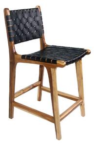 Prírodná čierna pultová stolička Jacopina