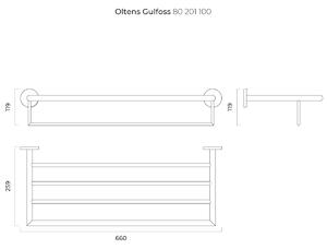 Oltens Gulfoss vešiak na uterák chrómová 80201100