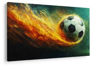 Obraz - Futbalová lopta v lete (90x60 cm)