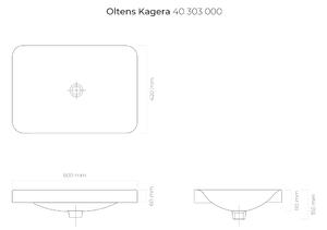 Oltens Kagera umývadlo 60x42 cm obdĺžnik biela 40303000