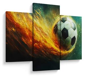 Obraz - Futbalová lopta v lete (90x60 cm)