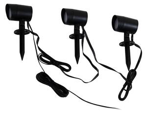 Lindby - Nycta LED Smart Záhradná Lampa w/Pozemný hrot 3 pcs. Čierna