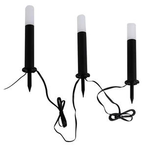 Lindby - Elvor LED Smart Záhradná Lampa 3 pcs. Čierna/Biela