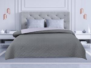 Royal Home Prikrývka na posteľ LUXE DUO- tmavo sivá/svetlo sivá 240x220 cm