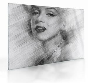 Sklenený obraz - Portrén Merilyn Monroe (70x50 cm)