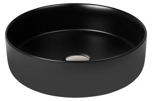 Oltens Lagde umývadlo 35.5x35.5 cm okrúhly pultové umývadlo čierna 40304300