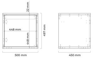 Oltens Hedvig skrinka 50x45x49.7 cm závesné pod umývadlo čierna-dub 60203360