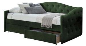 Čalúnená posteľ Belle 90x200, zelená, bez matraca