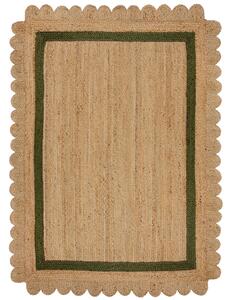Flair Rugs koberce Kusový koberec Grace Jute Natural/Green - 120x170 cm
