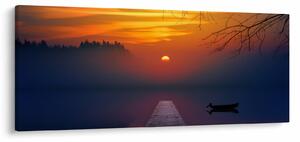 Obraz mostu pri západe slnka (120x50 cm)