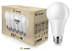10x LED žiarovka - ecoPLANET - E27 - 10W - 800Lm - neutrálna biela