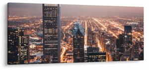Obraz svietiacej metropoly (120x50 cm)