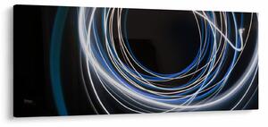 Obraz modrých liniek (120x50 cm)
