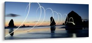 Obraz - pláž pri západe (120x50 cm)