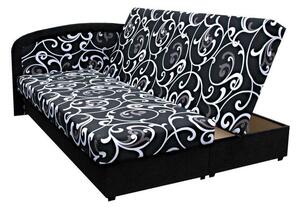 Čalúnená posteľ Zofie 180x200, čierna, vrátane matraca