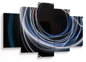 Obraz modrých liniek (150x105 cm)