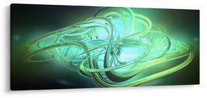 Obraz zelenej abstrakcie (120x50 cm)