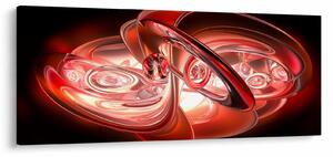 Obraz - červené tvary (120x50 cm)