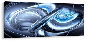 Obraz modrej abstrakcie (120x50 cm)