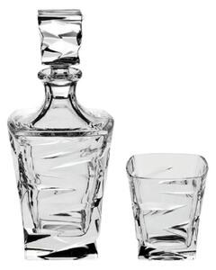 Bohemia Crystal Whisky set Zig Zag 99999/59418/688 (set 1 karafa+ 6 pohárov)