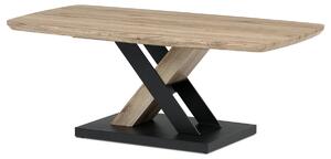 Autronic - Stůl konferenční 120x60, MDF deska, 3D dekor dub san remo, kovové nohy, černý lak. - CT-W1570 SRE AKCE