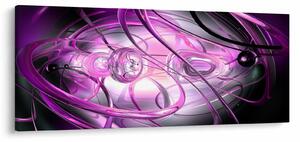 Obraz krásnej fialovej abstrakcie (120x50 cm)