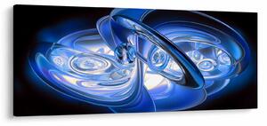 Modrý abstraktný obraz (120x50 cm)
