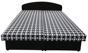 Čalúnená posteľ Anja 160x200, čierna, vrátane matraca