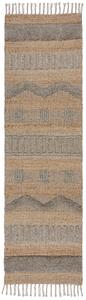 Flair Rugs koberce Kusový koberec Jubilant Medina Jute Natural/Grey - 60x230 cm