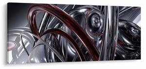 Obraz sivej abstrakcie (120x50 cm)