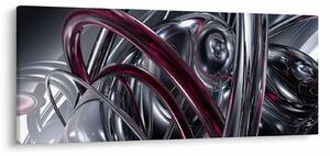 Obraz sivej abstrakcie (120x50 cm)