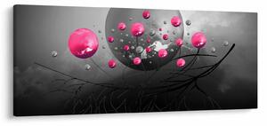 Obraz ružových abstraktných gulí (120x50 cm)