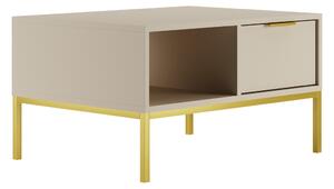 Konferenčný stolík AUSTIN kašmír/ zlatý, 80 cm